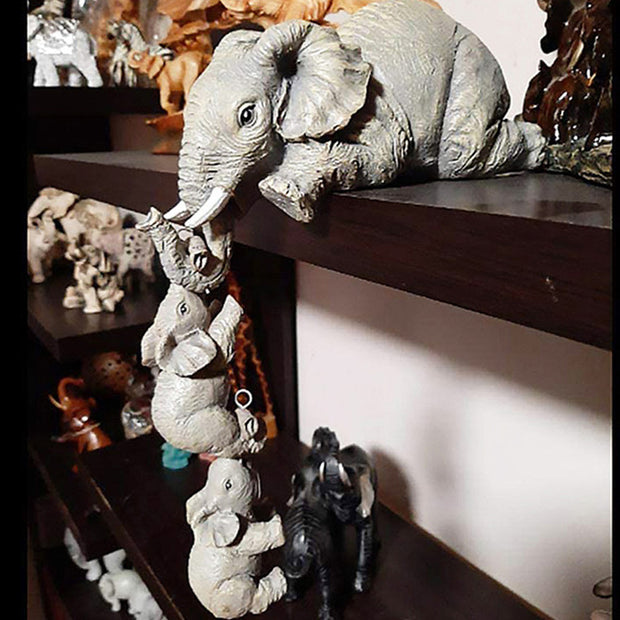 Elephant Three Piece Connecting Figurine, Gift for Her, Elephant Ornament , Gift for Her, Gift for Mom, Soror Gift