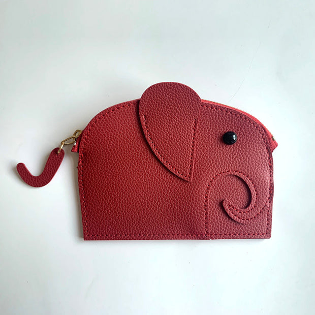 Red Elephant Coin Wallet, Gift for Her, Red Elephant Purse, Gift for Her, Gift for Mom, Soror Gift