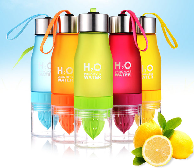 Water Bottle H2O Fruit Infuser Drink Outdoor Sport 20 oz