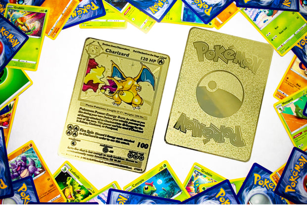 Metal Pokemon Cards Charizard Blastoise Venusaur Base Set Gold