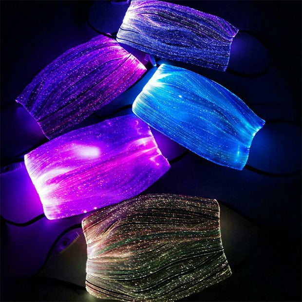 Fiber LED Color Glowing Face Mask with Replaceable PM2.5 filter