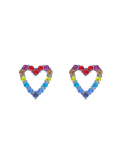 LGBTQ Gay Pride Heart Earring, Rainbow Gay Pride Earring, Statement Pride Earring, Gift for her, Gift for Girlfriend