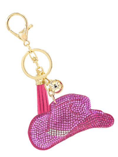Fashion Western Cowboy Hat Keychain, Pink Color Womens Western Cowboy Hat Keychain, Gift for Her