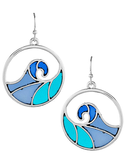 Womens Fashion Sealife Window Epoxy Earrings Set, Gift for Her