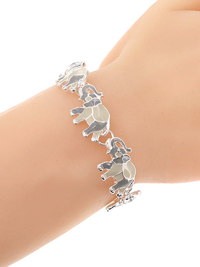 Elephant Magnetic Charm Bracelet, Epoxy Elephant Bracelet,Gift for Her