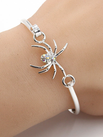 Halloween Bracelet, Brass Spider Hook Epoxy Bracelet, Statement Bracelet, Gift for Halloween