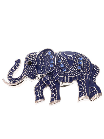 Vintage Elephant Brooch, Gift for Her, Blue Full Elephant Magnetic Pin Brooch, Elephant Brooch, Delta Sigma Theta Gift for Soror