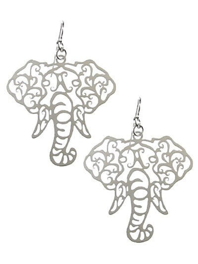 Womens Fashion Elephant Cut Out Earrings Set, Vintage Elephant Trunk Earrings, Gift for Her