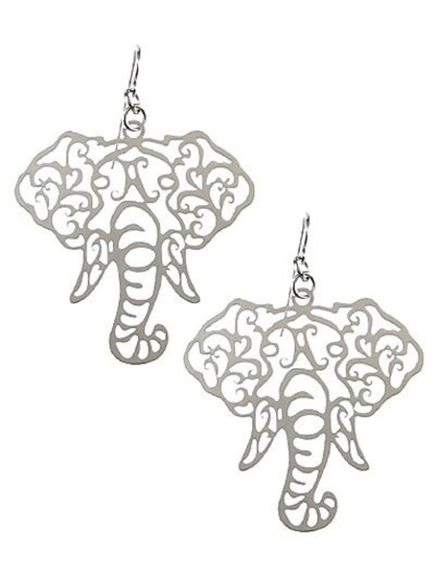 Womens Fashion Elephant Cut Out Earrings Set, Vintage Elephant Trunk Earrings, Gift for Her