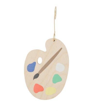 Fashion Painter's Palette Christmas Tree Ornament