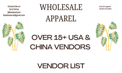 Fashion and Apparel Vendor list, Boutique and Apparel Vendor for Entreprenuer Wholesale Vendor
