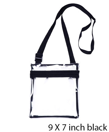 Black Clear Crossbody Messenger Bag - Beads Selavie