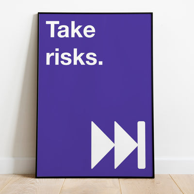 TAKE RISKS Wall Decor, Wall Painting, Wall Art