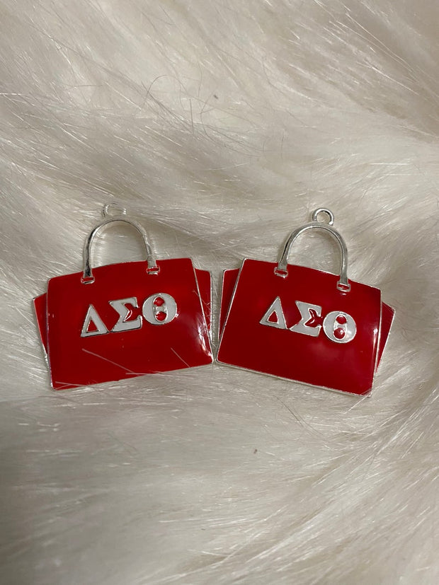 Red and White Handbag Pendant Charm, Wholesale Charm, Charm Vendor