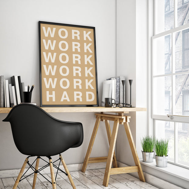 WORK WORK WORK Wall Decor, Wall Painting, Wall Art